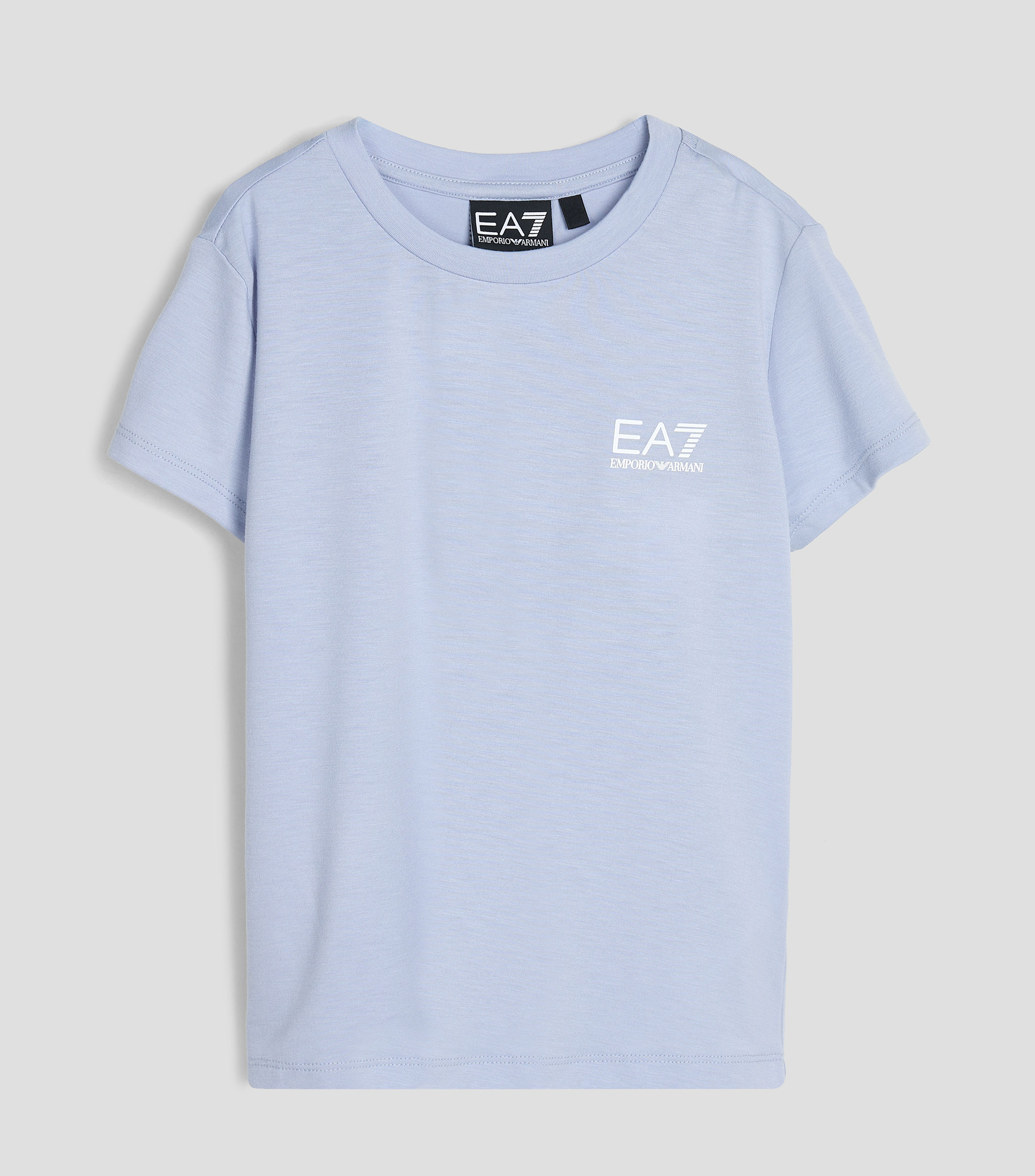 Playera de cuello redondo con manga corta y bordado Niña